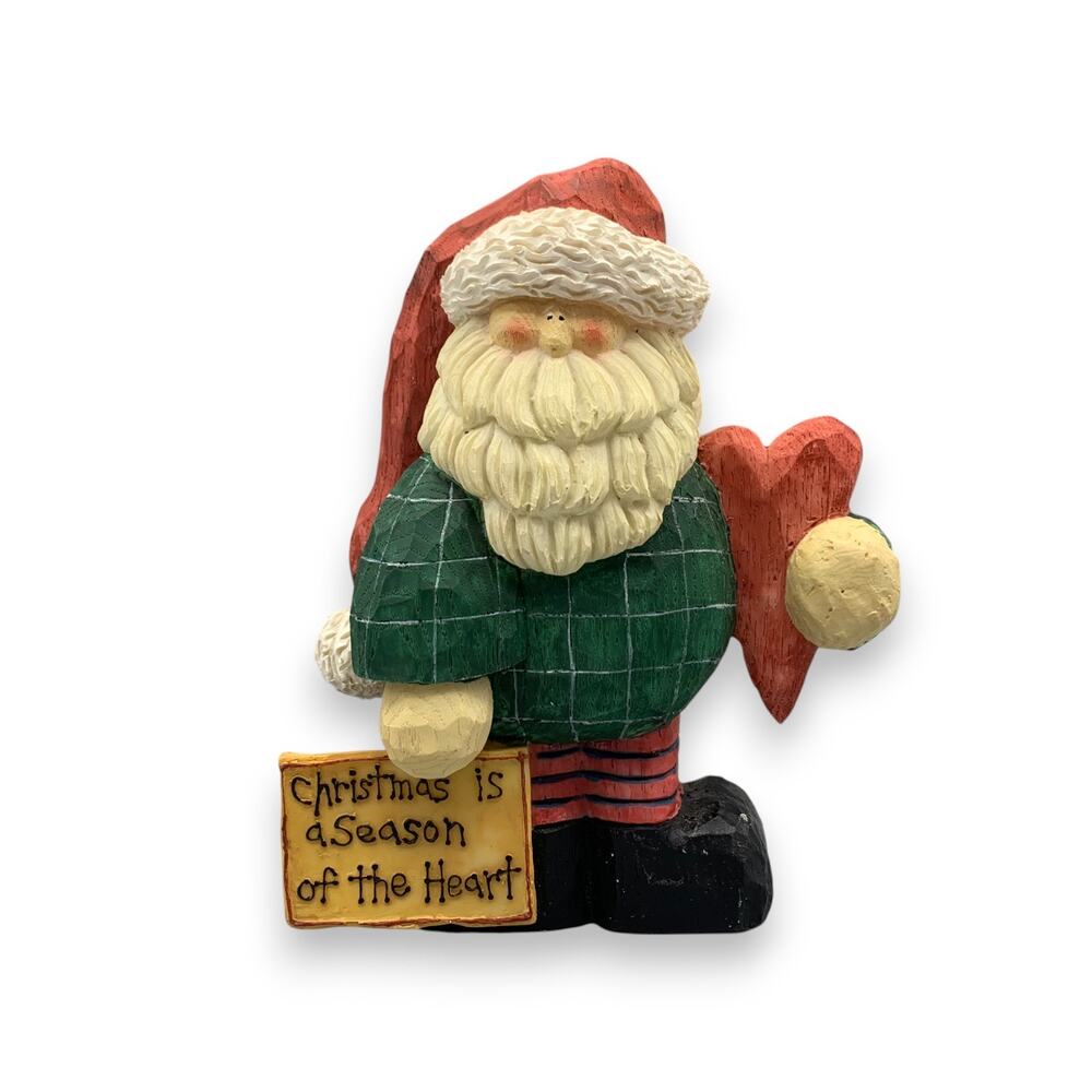 Crazy Mountain Resin Santa Claus Figure Christmas is a Season of the Heart 7"